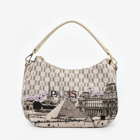 Τσάντα Ώμου Hobo Paris Y Not? CIT017S3 Λευκό